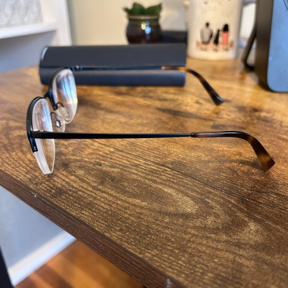 Like New Warby Parker Wallis Brushed Navy Eyeglasses - Picture 3 of 5